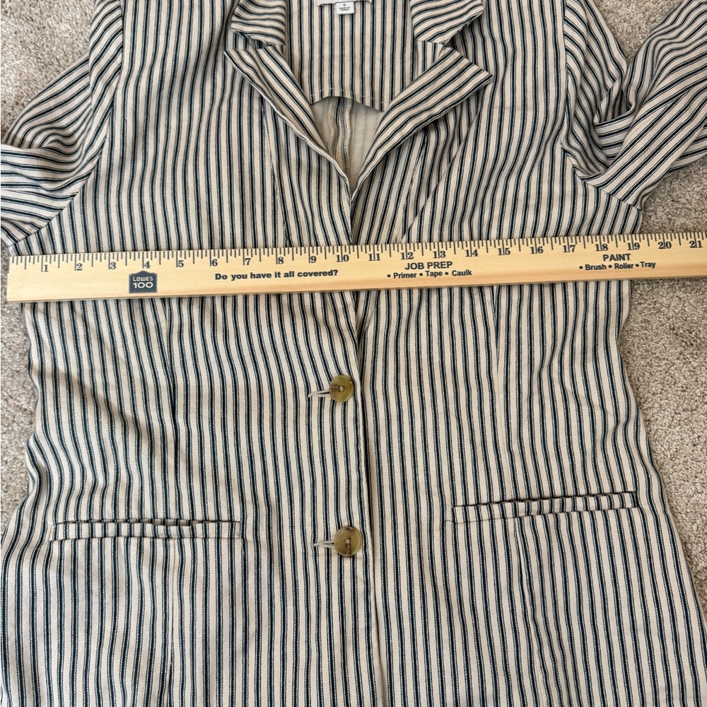 Evereve Navy and White‎ Striped Blazer - Picture 11 of 13